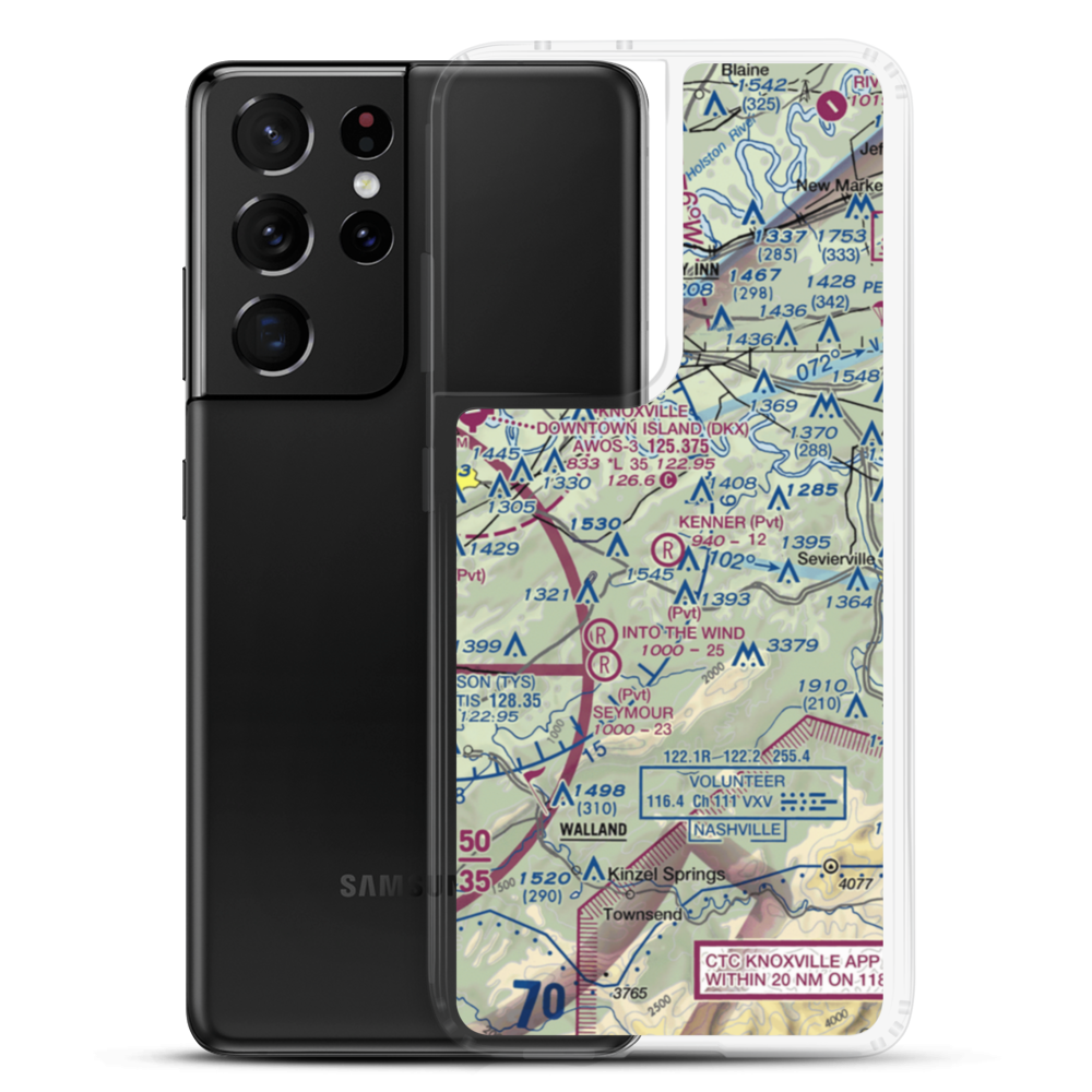 Kenner Farm Airport (3TN4) VFR Sectional Samsung Case Samsung Galaxy S21 Ultra model shown