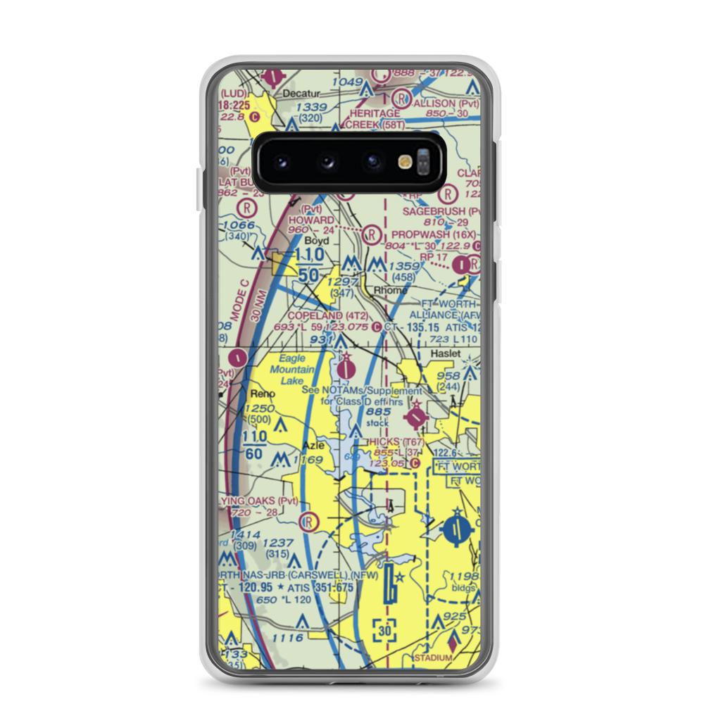 Kenneth Copeland Airport (4T2) VFR Sectional Samsung Case Samsung Galaxy S10 model shown