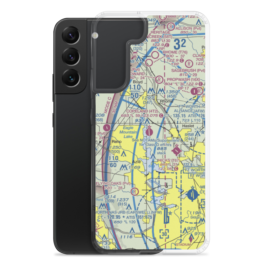 Kenneth Copeland Airport (4T2) VFR Sectional Samsung Case Samsung Galaxy S22 Plus model shown