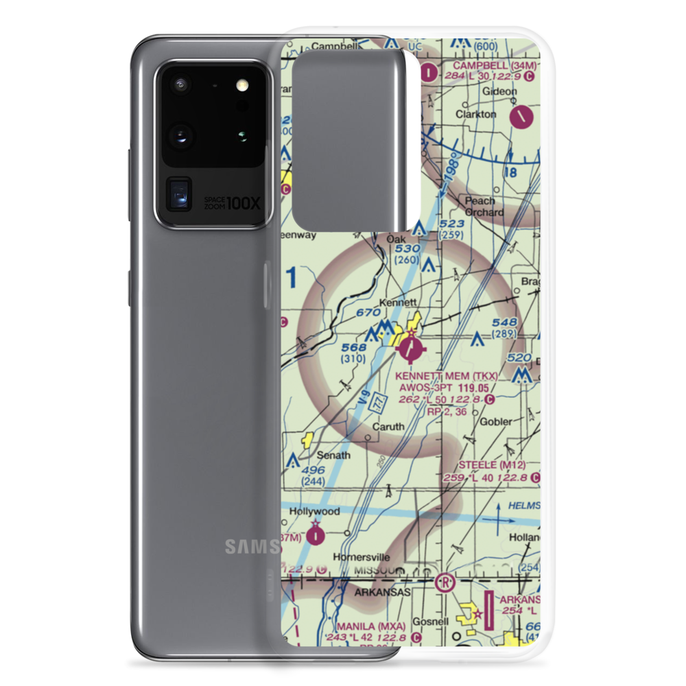 Kennett Memorial Airport (TKX) VFR Sectional Samsung Case Samsung Galaxy S20 Ultra model shown