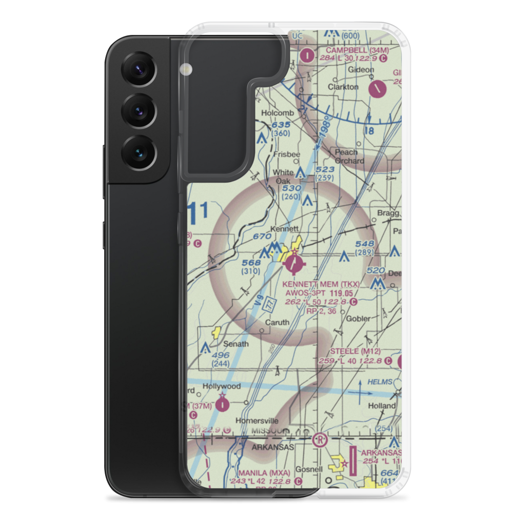 Kennett Memorial Airport (TKX) VFR Sectional Samsung Case Samsung Galaxy S22 Plus model shown