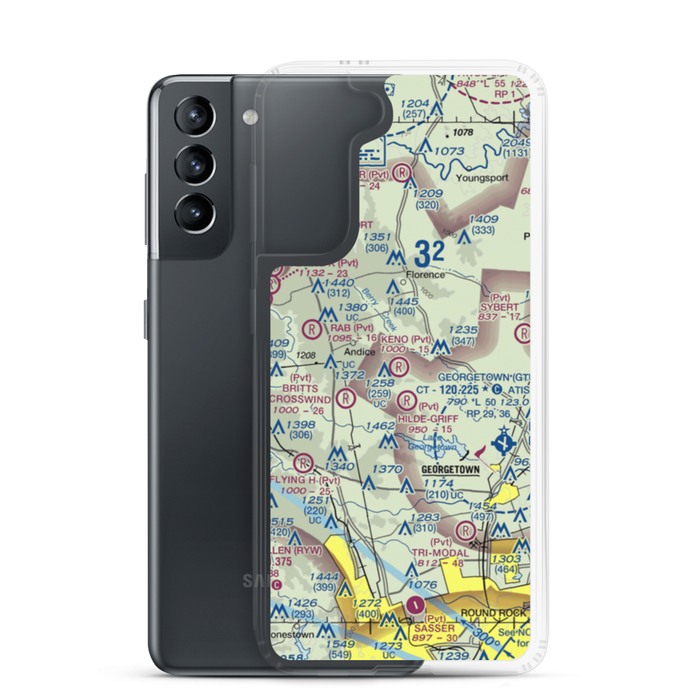Keno Field (TA49) VFR Sectional Samsung Case Samsung Galaxy S21 model shown