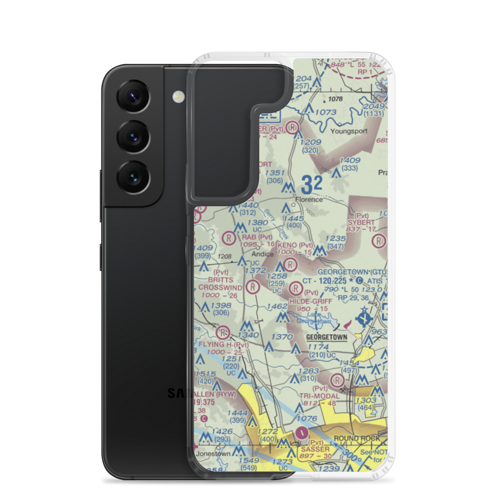 Keno Field (TA49) VFR Sectional Samsung Case Samsung Galaxy S22 model shown