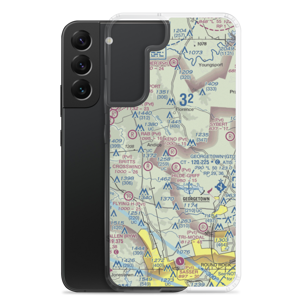 Keno Field (TA49) VFR Sectional Samsung Case Samsung Galaxy S22 Plus model shown