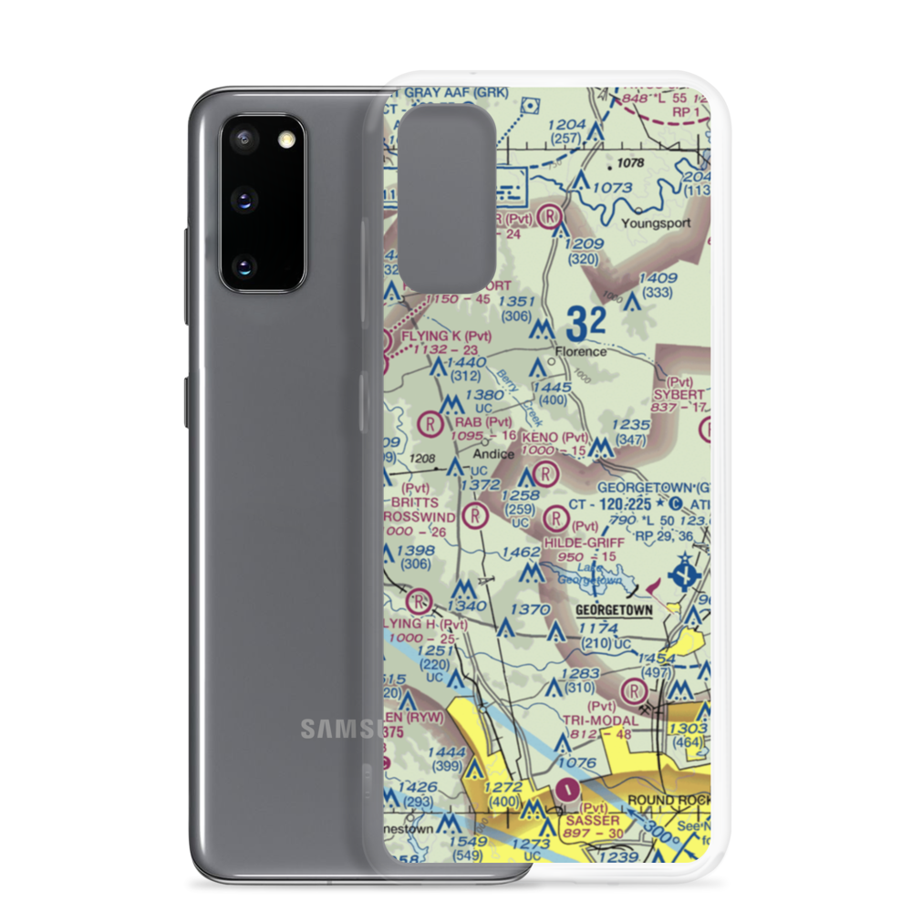 Keno Field (TA49) VFR Sectional Samsung Case Samsung Galaxy S20 model shown