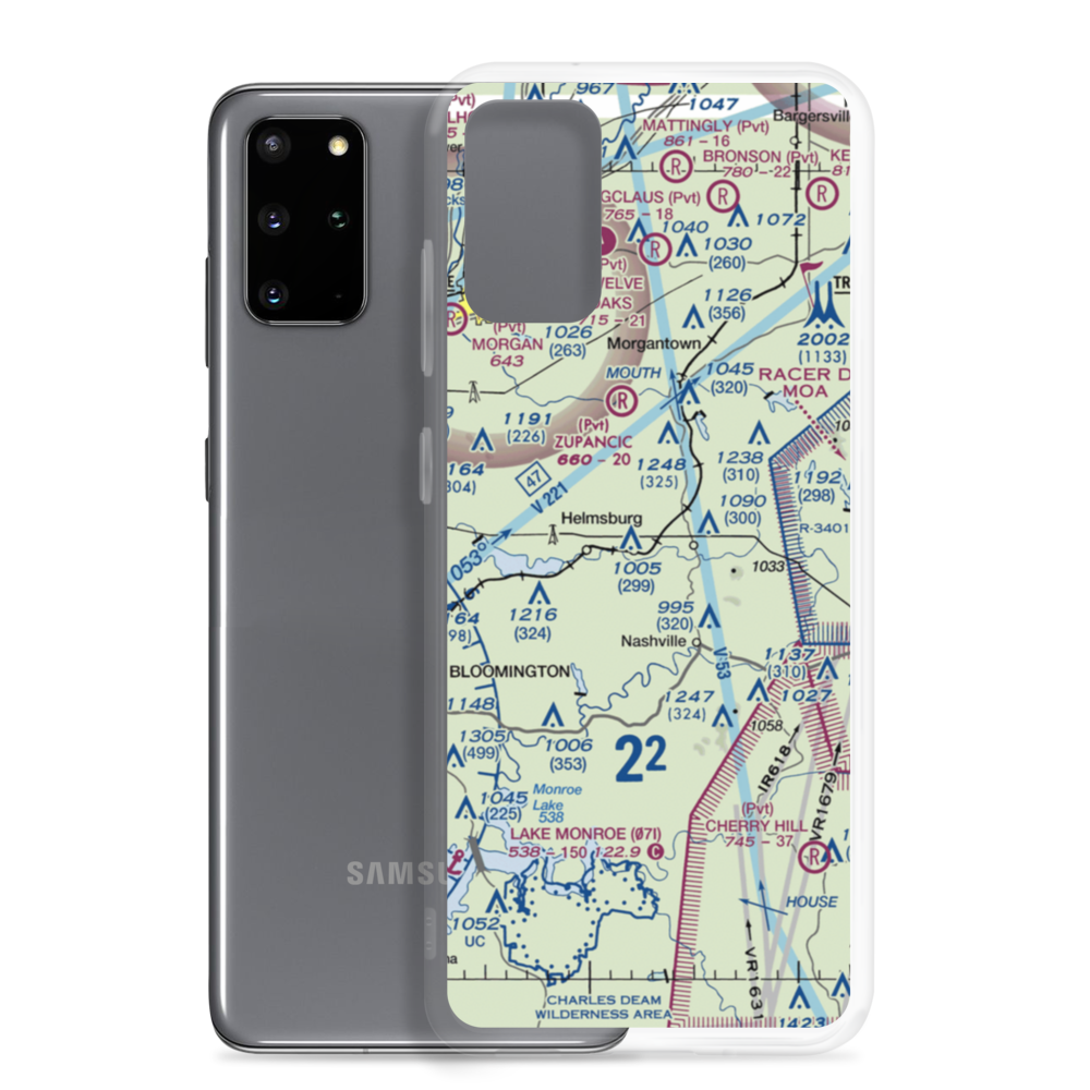 Kenstin Manor Airport (24IN) VFR Sectional Samsung Case Samsung Galaxy S20 Plus model shown