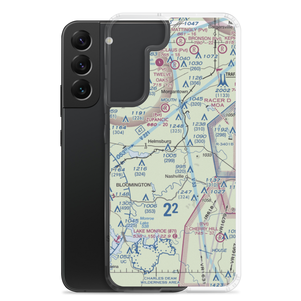 Kenstin Manor Airport (24IN) VFR Sectional Samsung Case Samsung Galaxy S22 Plus model shown
