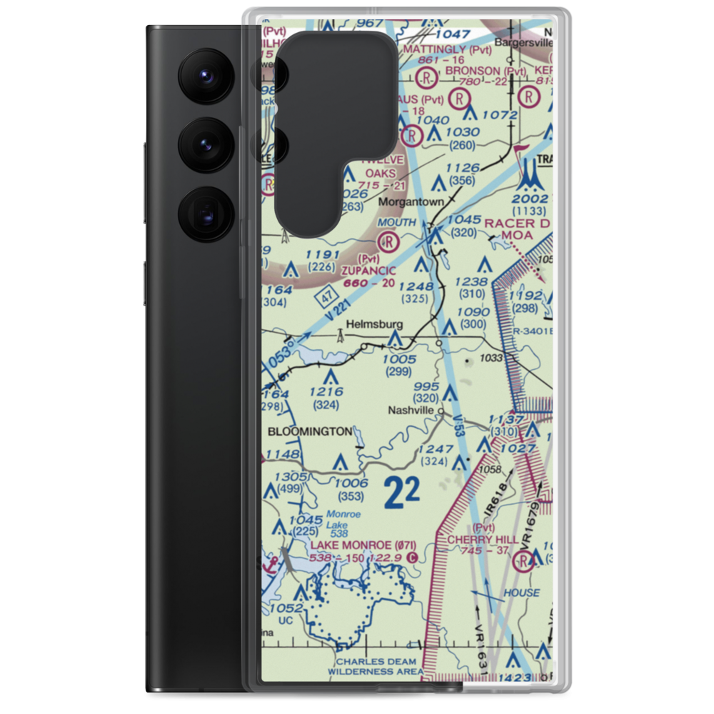 Kenstin Manor Airport (24IN) VFR Sectional Samsung Case Samsung Galaxy S22 Ultra model shown