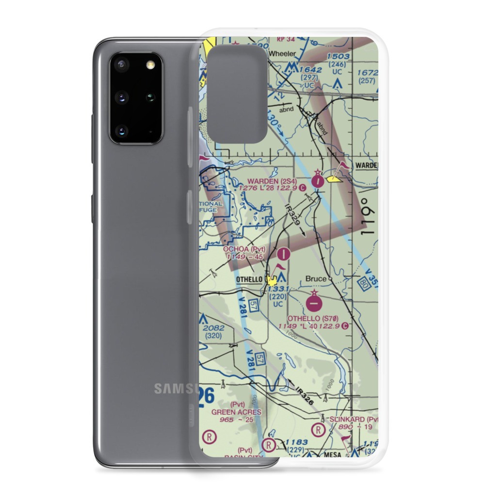 Kent Farms Airport (57WA) VFR Sectional Samsung Case Samsung Galaxy S20 Plus model shown