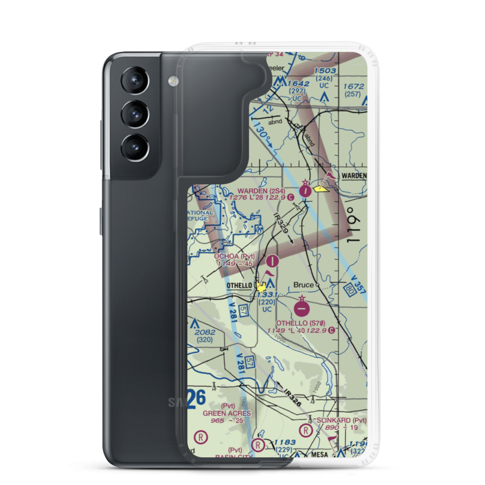 Kent Farms Airport (57WA) VFR Sectional Samsung Case Samsung Galaxy S21 model shown