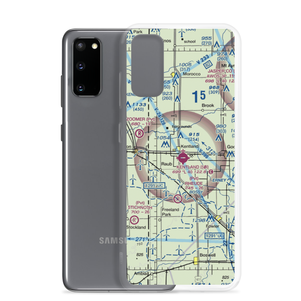 Kentland Municipal Airport (50I) VFR Sectional Samsung Case Samsung Galaxy S20 model shown