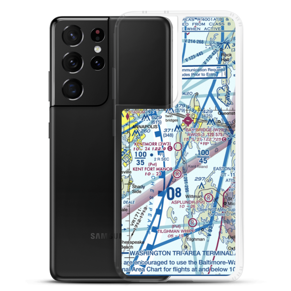 Kentmorr Airpark (3W3) VFR Sectional Samsung Case Samsung Galaxy S21 Ultra model shown