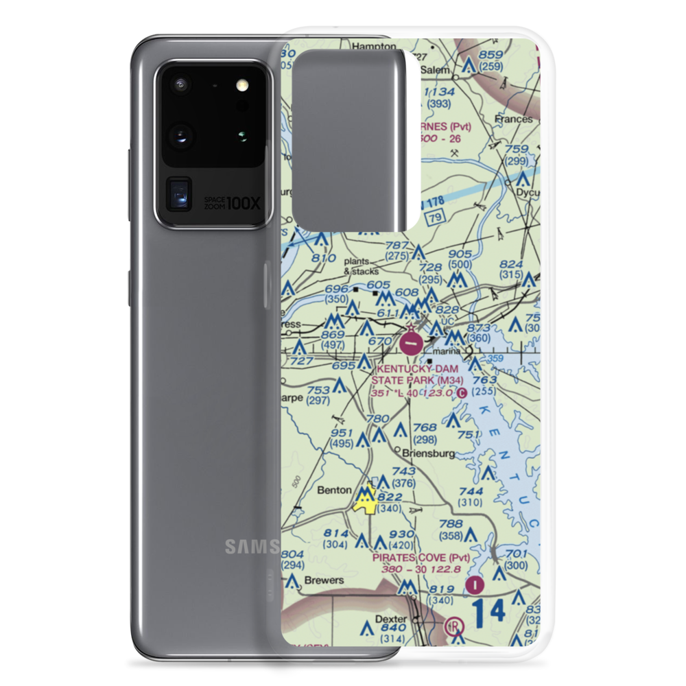 Kentucky Dam State Park Airport (M34) VFR Sectional Samsung Case Samsung Galaxy S20 Ultra model shown