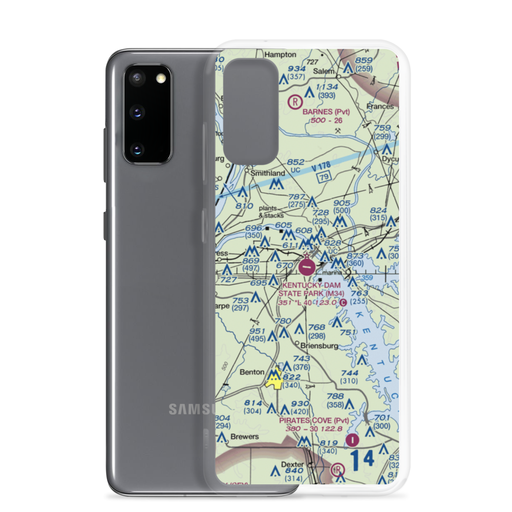 Kentucky Dam State Park Airport (M34) VFR Sectional Samsung Case Samsung Galaxy S20 model shown