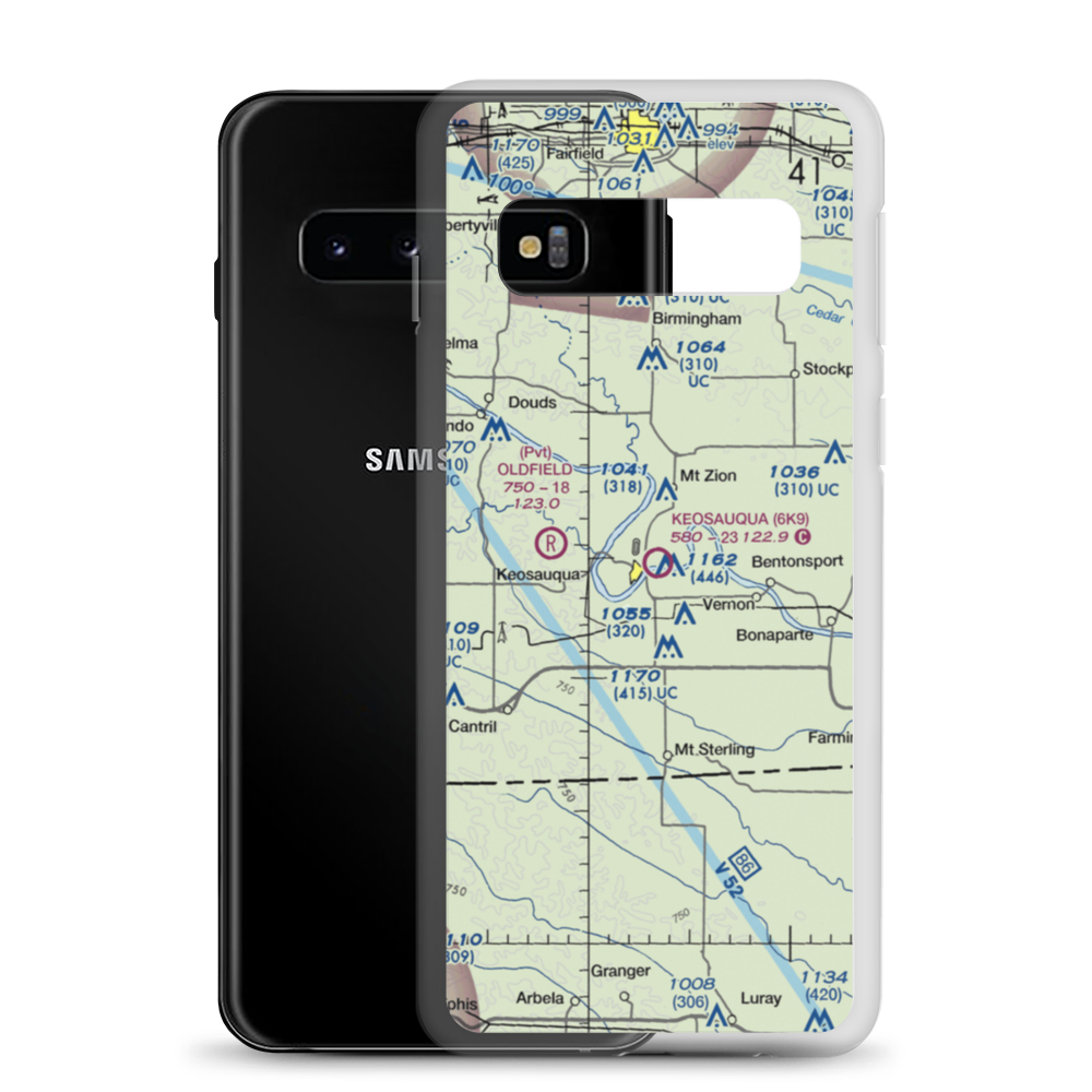 Keosauqua Municipal Airport (6K9) VFR Sectional Samsung Case Samsung Galaxy S10 model shown