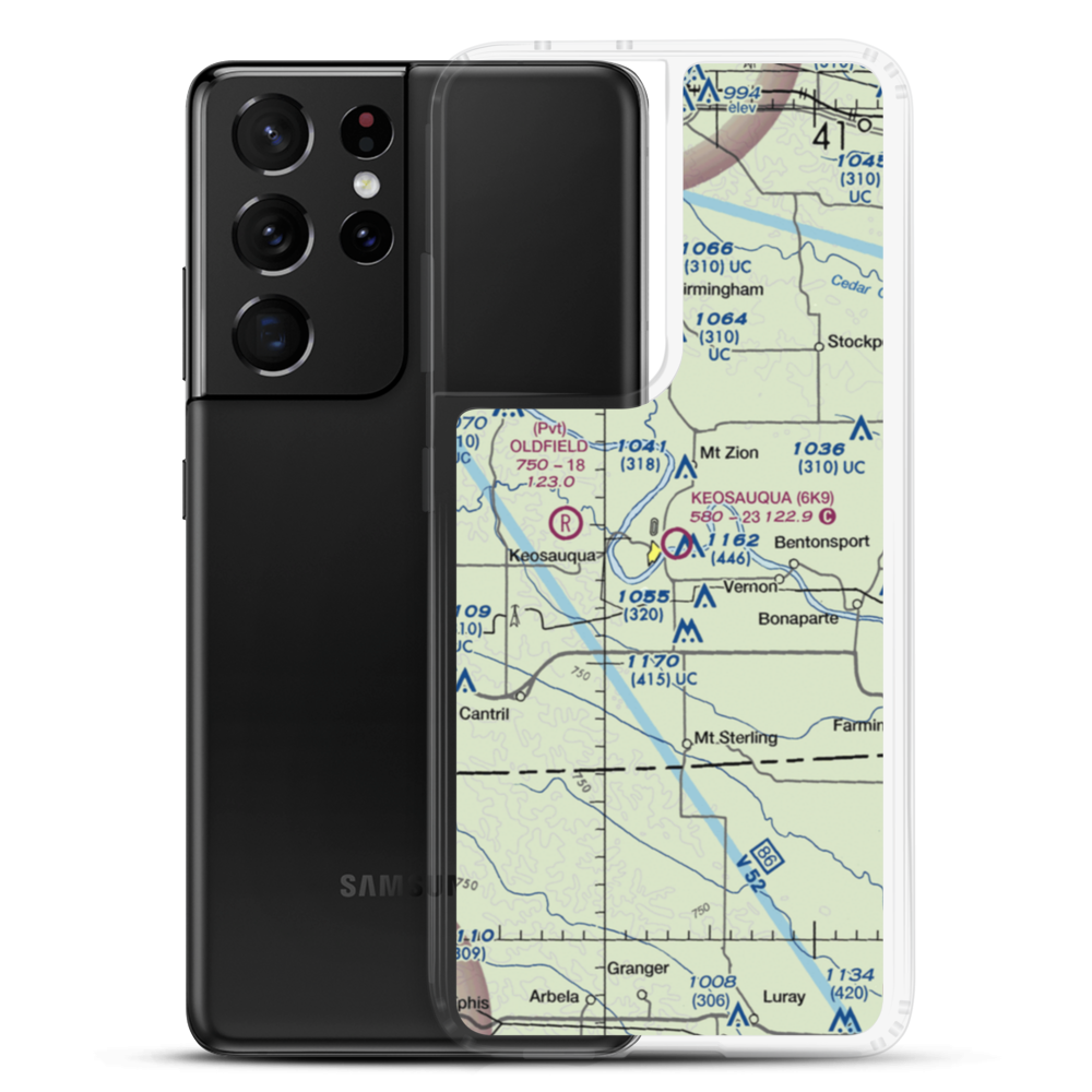 Keosauqua Municipal Airport (6K9) VFR Sectional Samsung Case Samsung Galaxy S21 Ultra model shown