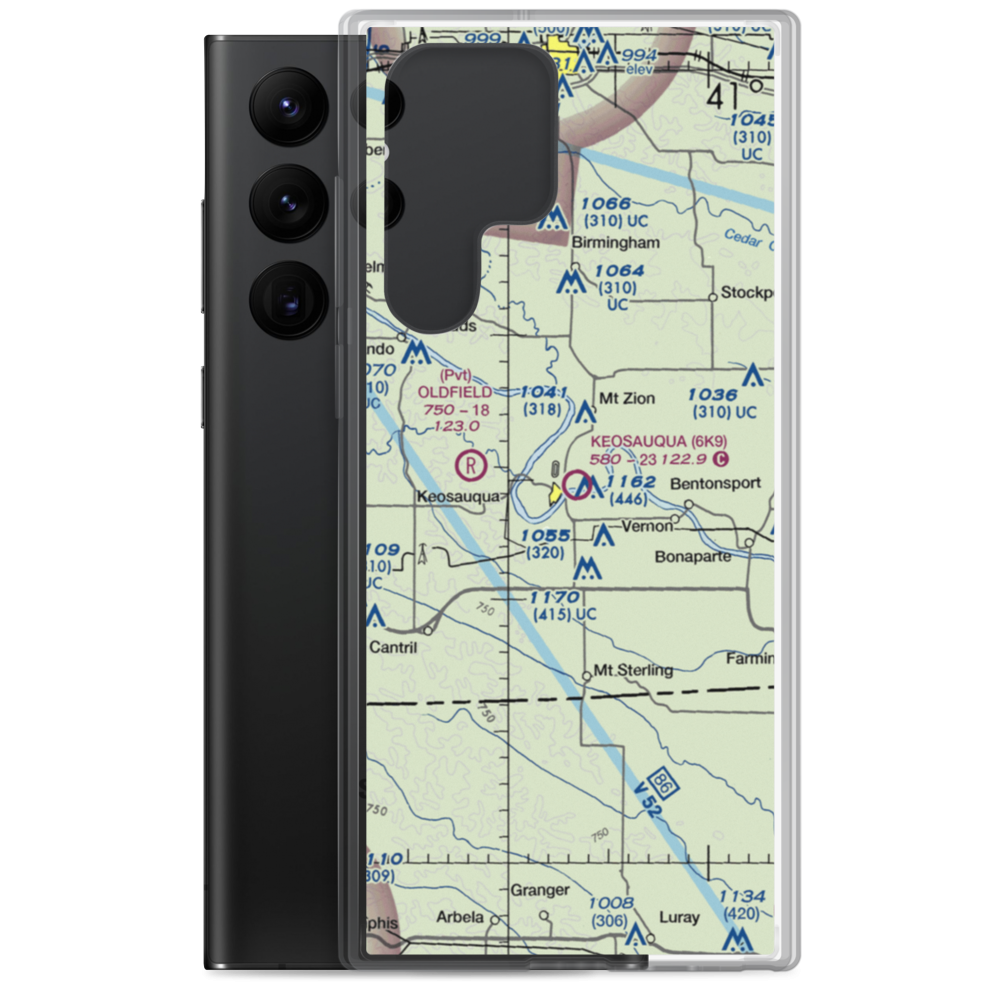 Keosauqua Municipal Airport (6K9) VFR Sectional Samsung Case Samsung Galaxy S22 Ultra model shown