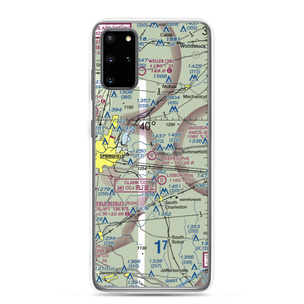Kepes Flying Field (1OA4) VFR Sectional Samsung Case Samsung Galaxy S20 Plus model shown
