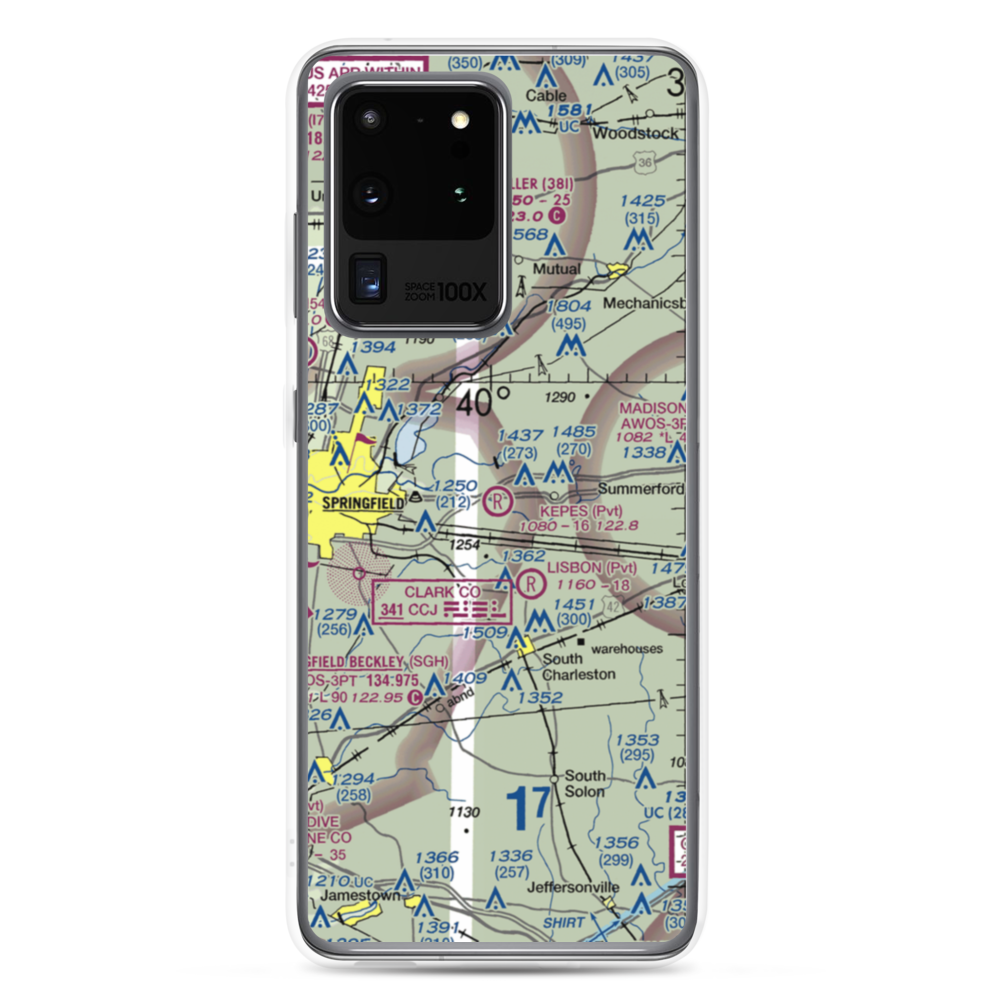 Kepes Flying Field (1OA4) VFR Sectional Samsung Case Samsung Galaxy S20 Ultra model shown
