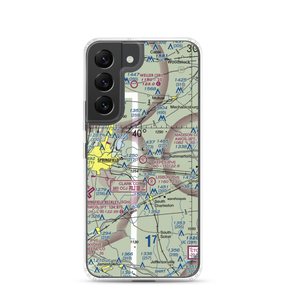 Kepes Flying Field (1OA4) VFR Sectional Samsung Case Samsung Galaxy S22 model shown