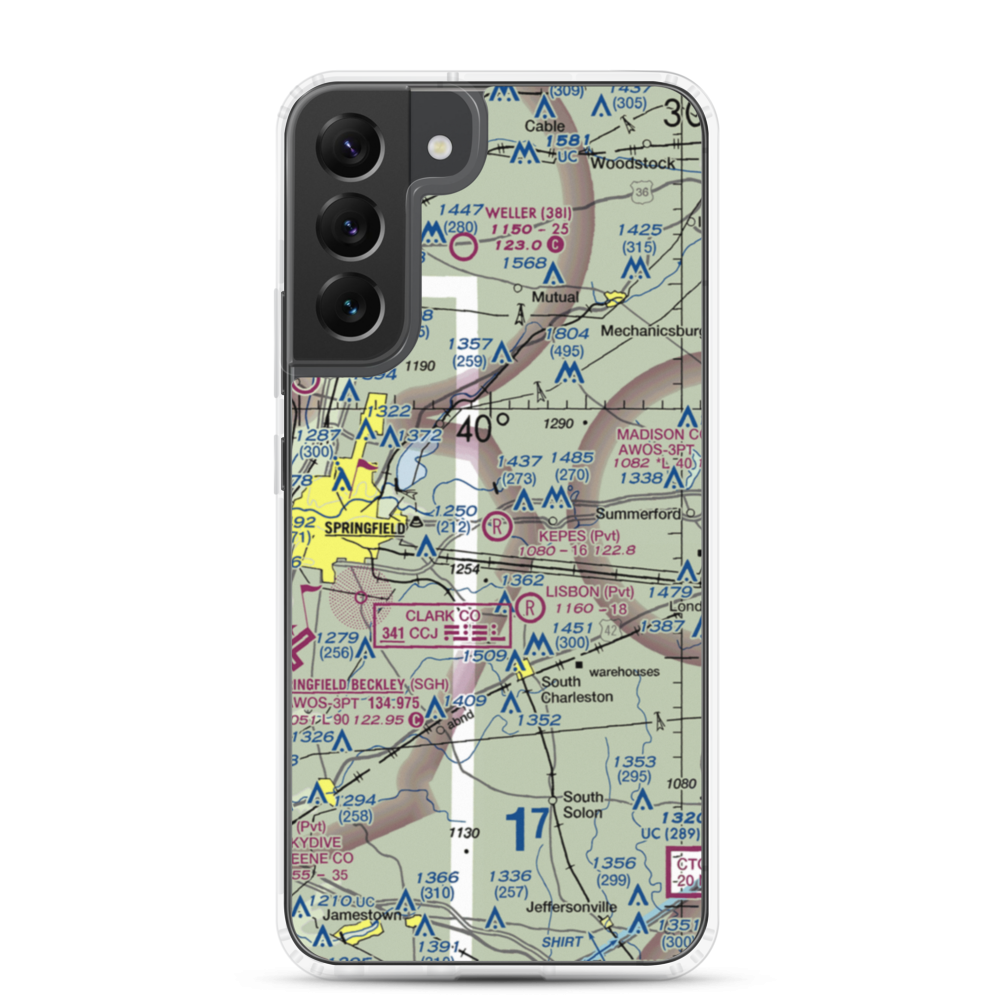 Kepes Flying Field (1OA4) VFR Sectional Samsung Case Samsung Galaxy S22 Plus model shown