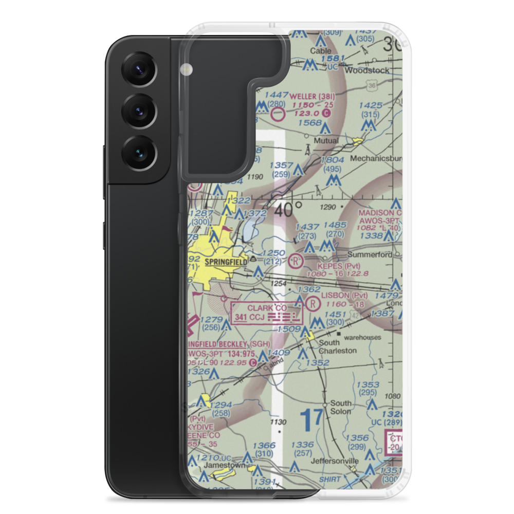 Kepes Flying Field (1OA4) VFR Sectional Samsung Case Samsung Galaxy S22 Plus model shown