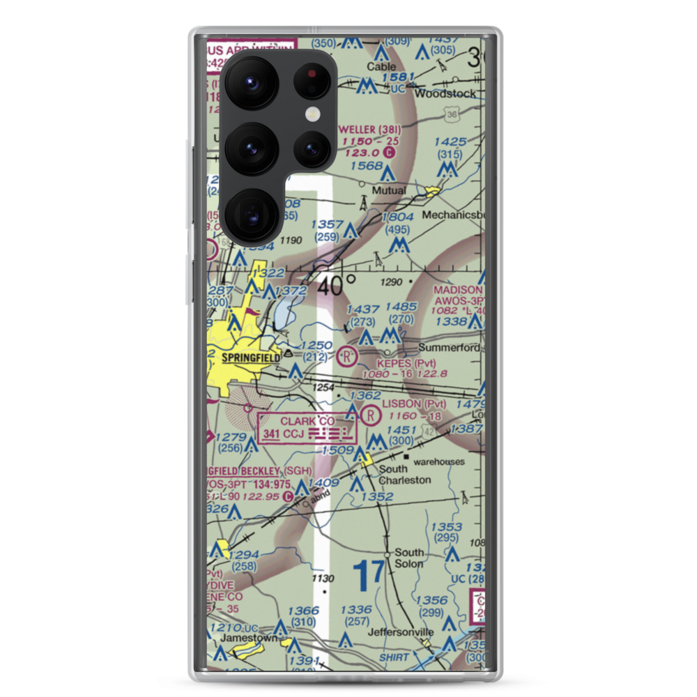 Kepes Flying Field (1OA4) VFR Sectional Samsung Case Samsung Galaxy S22 Ultra model shown