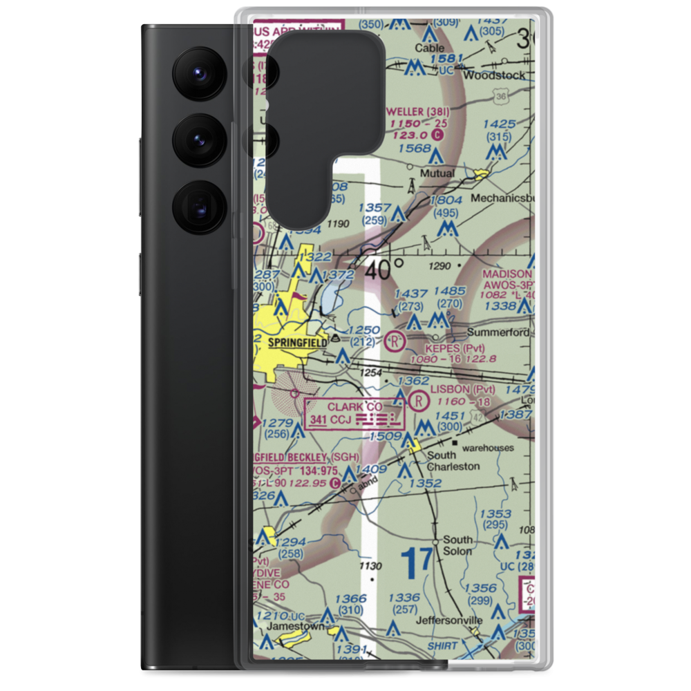 Kepes Flying Field (1OA4) VFR Sectional Samsung Case Samsung Galaxy S22 Ultra model shown