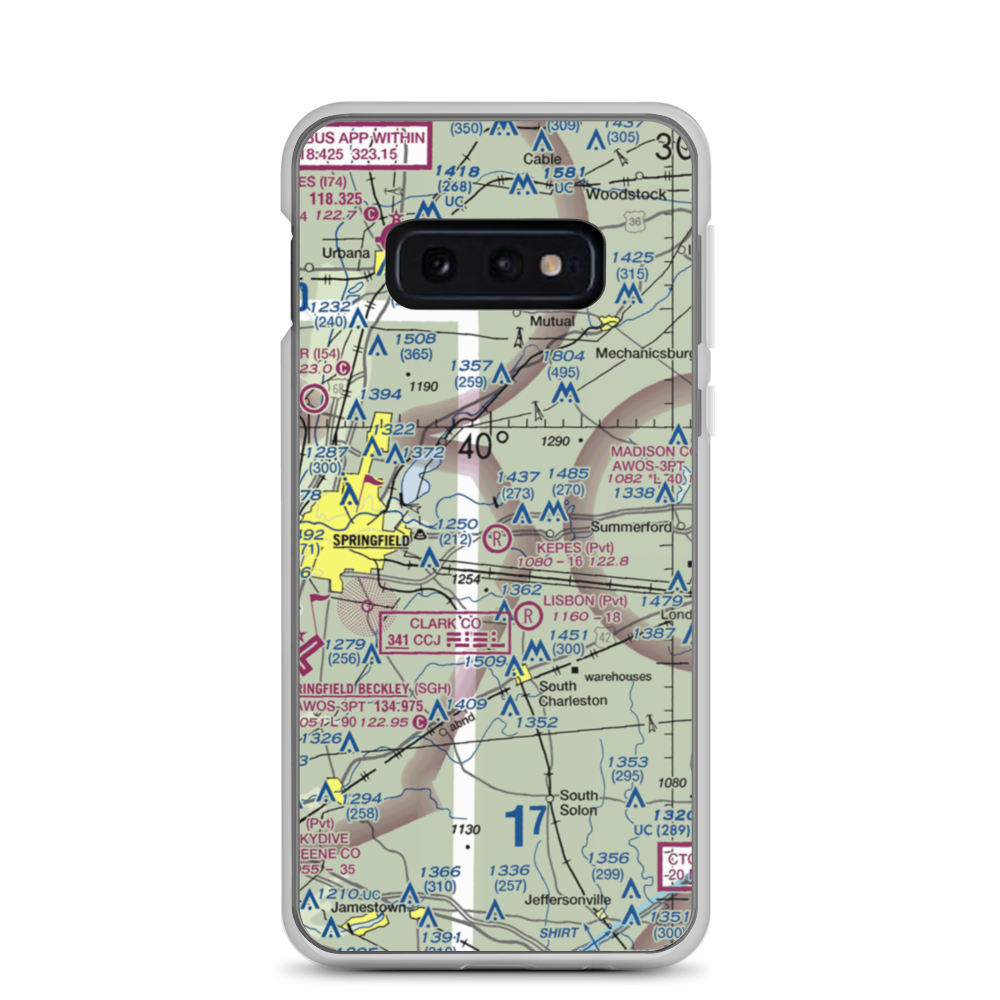 Kepes Flying Field (1OA4) VFR Sectional Samsung Case Samsung Galaxy S10e model shown