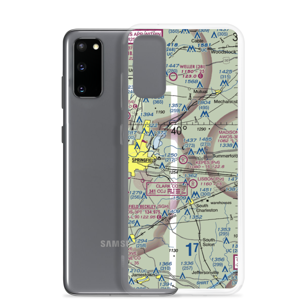 Kepes Flying Field (1OA4) VFR Sectional Samsung Case Samsung Galaxy S20 model shown