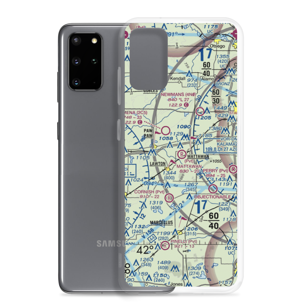 Kerby Field (MI84) VFR Sectional Samsung Case Samsung Galaxy S20 Plus model shown
