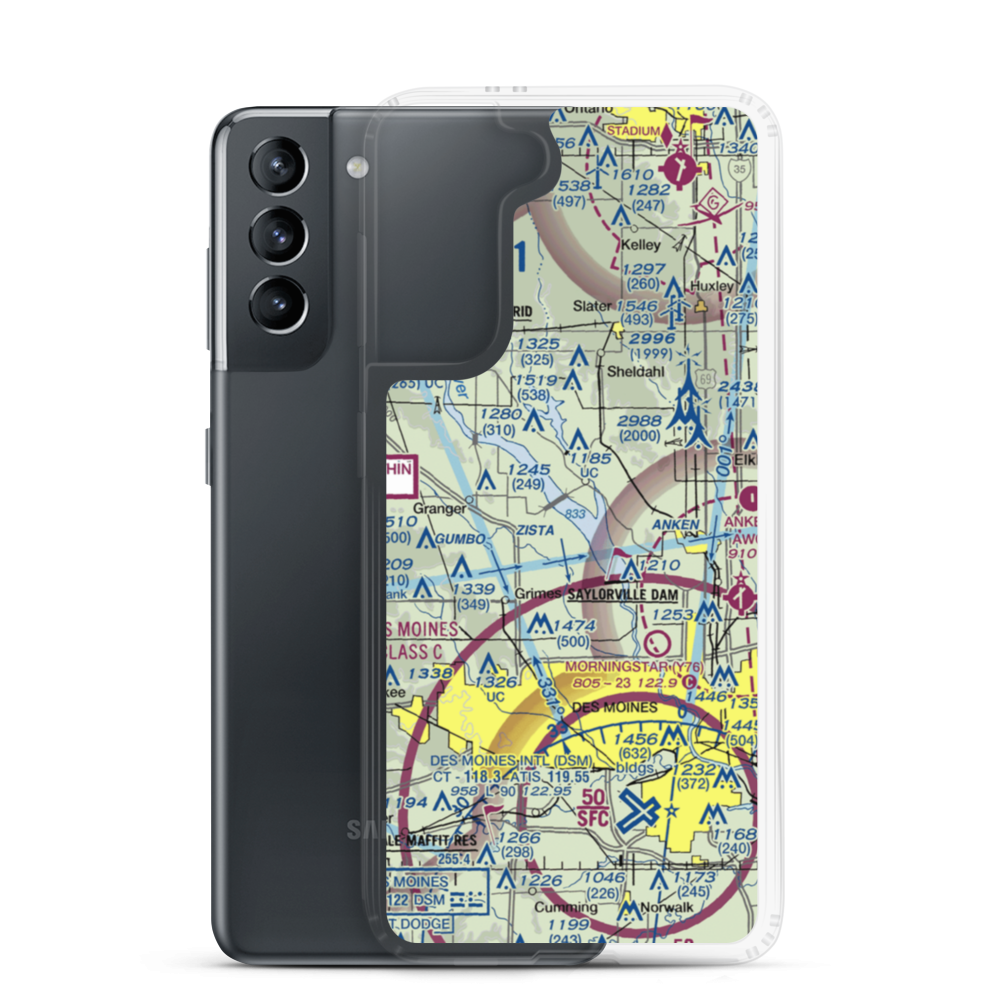 Kern Field (IA48) VFR Sectional Samsung Case Samsung Galaxy S21 model shown