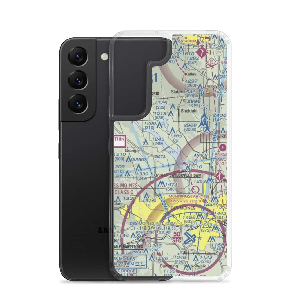 Kern Field (IA48) VFR Sectional Samsung Case Samsung Galaxy S22 model shown