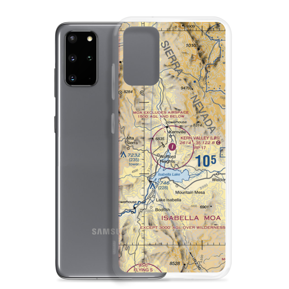 Kern Valley Airport (L05) VFR Sectional Samsung Case Samsung Galaxy S20 Plus model shown