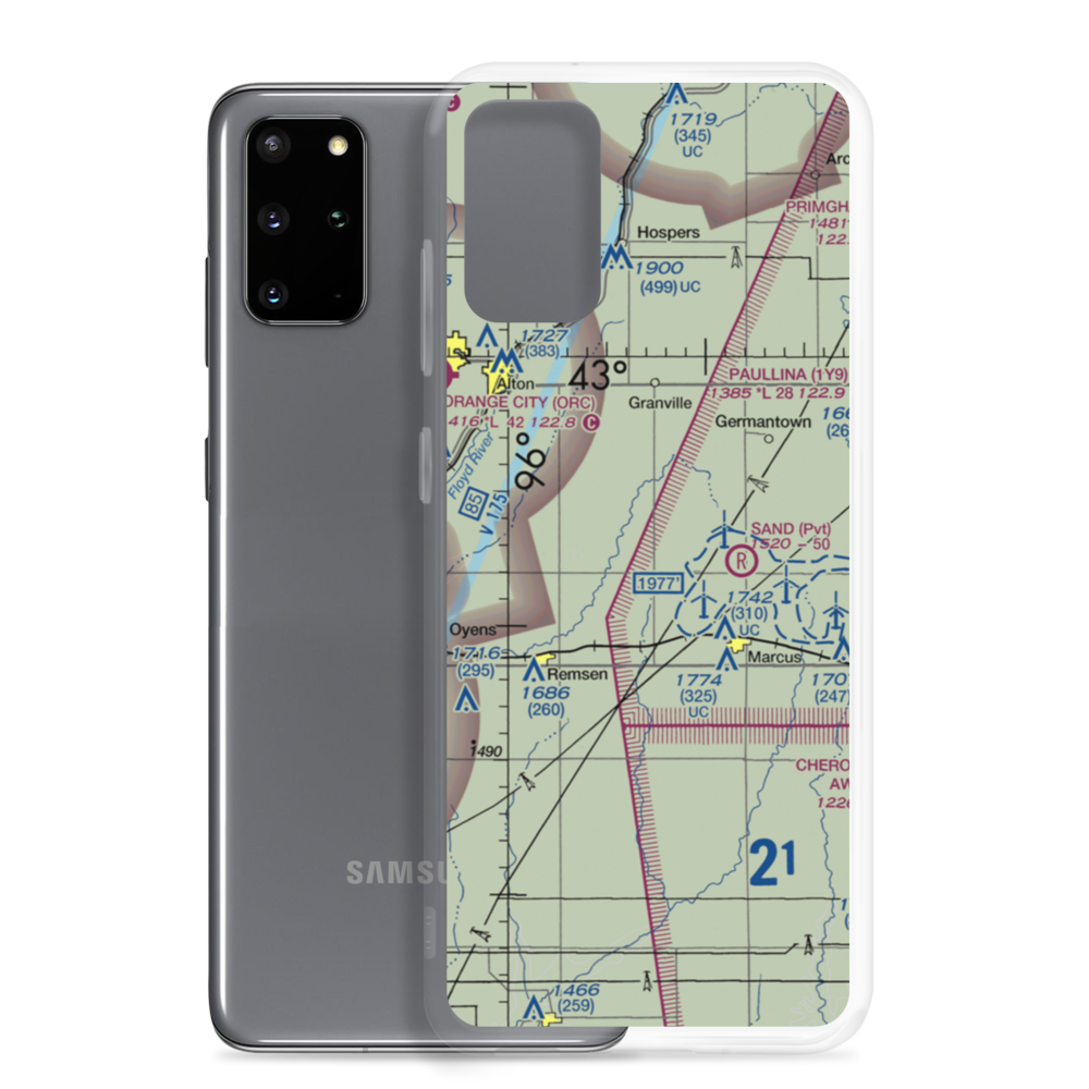 Kerr Airport (3IA5) VFR Sectional Samsung Case Samsung Galaxy S20 Plus model shown