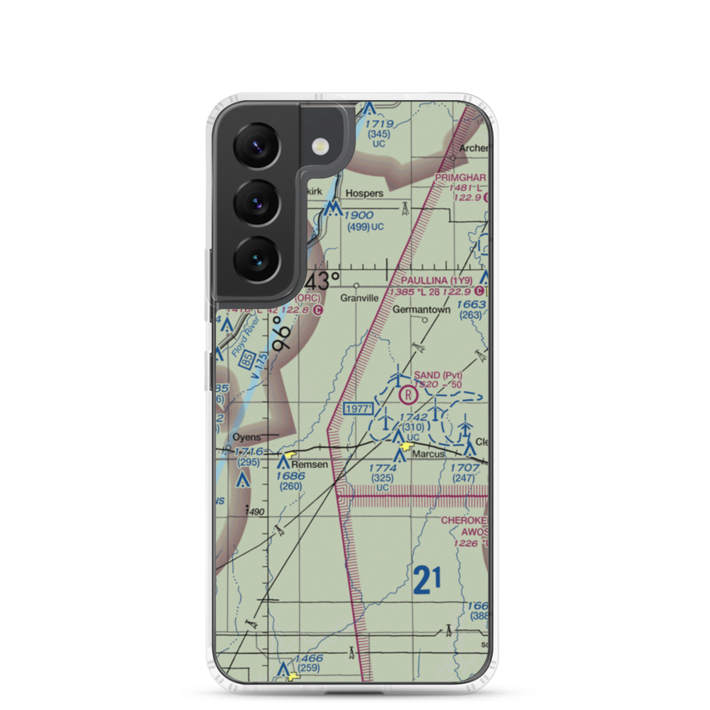 Kerr Airport (3IA5) VFR Sectional Samsung Case Samsung Galaxy S22 model shown