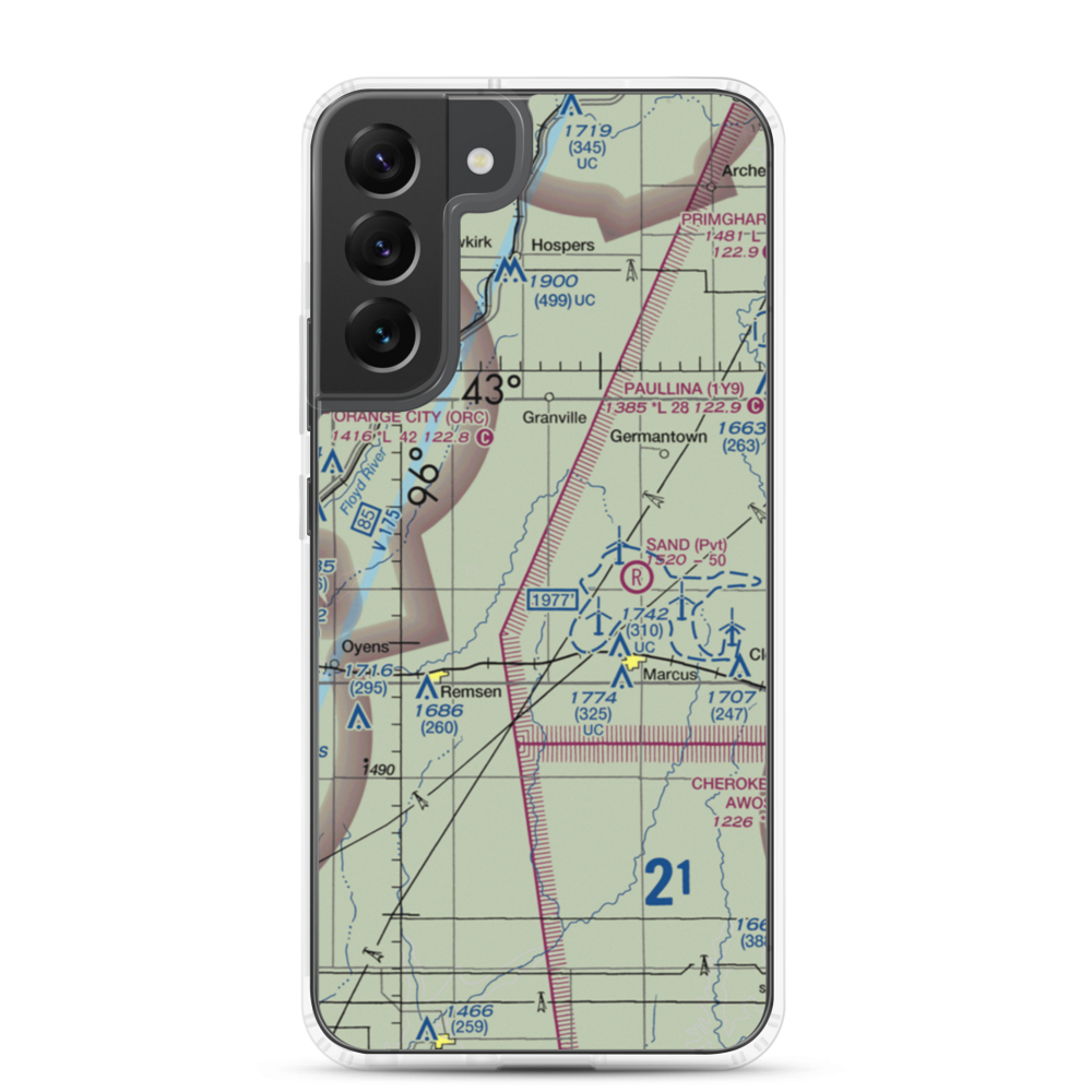 Kerr Airport (3IA5) VFR Sectional Samsung Case Samsung Galaxy S22 Plus model shown