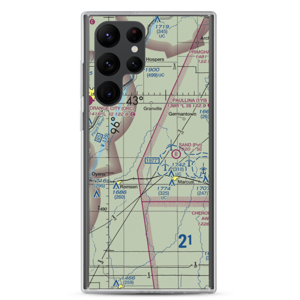 Kerr Airport (3IA5) VFR Sectional Samsung Case Samsung Galaxy S22 Ultra model shown