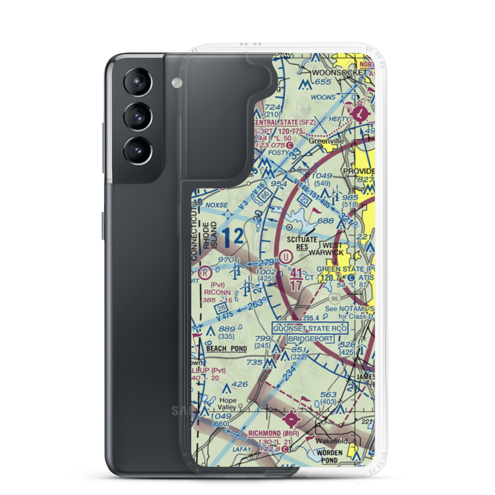 Keskinen Balloonport (RI16) VFR Sectional Samsung Case Samsung Galaxy S21 model shown