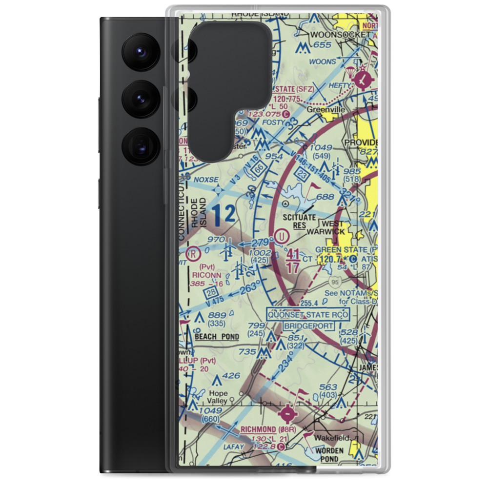 Keskinen Balloonport (RI16) VFR Sectional Samsung Case Samsung Galaxy S22 Ultra model shown