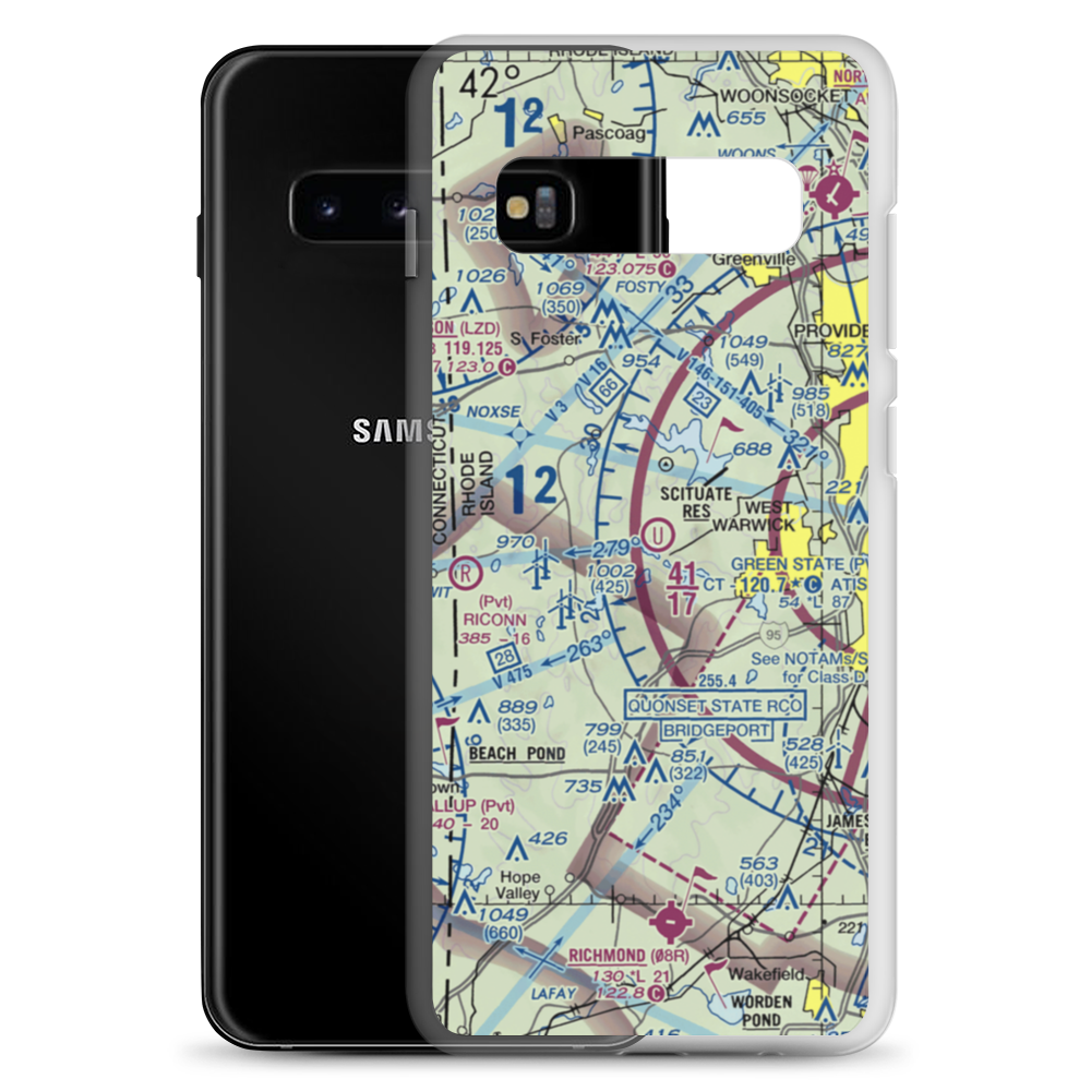 Keskinen Balloonport (RI16) VFR Sectional Samsung Case Samsung Galaxy S10+ model shown