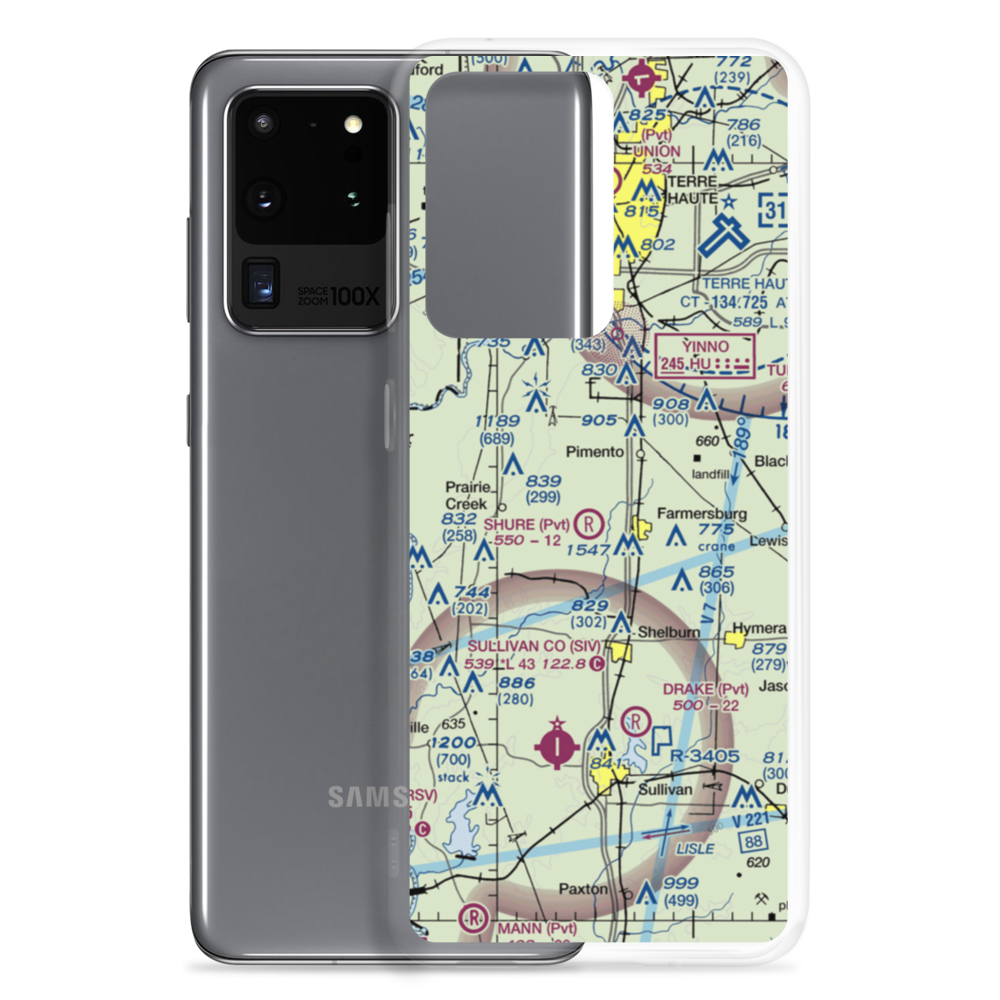 Kester Fly Inn Airport (18IN) VFR Sectional Samsung Case Samsung Galaxy S20 Ultra model shown