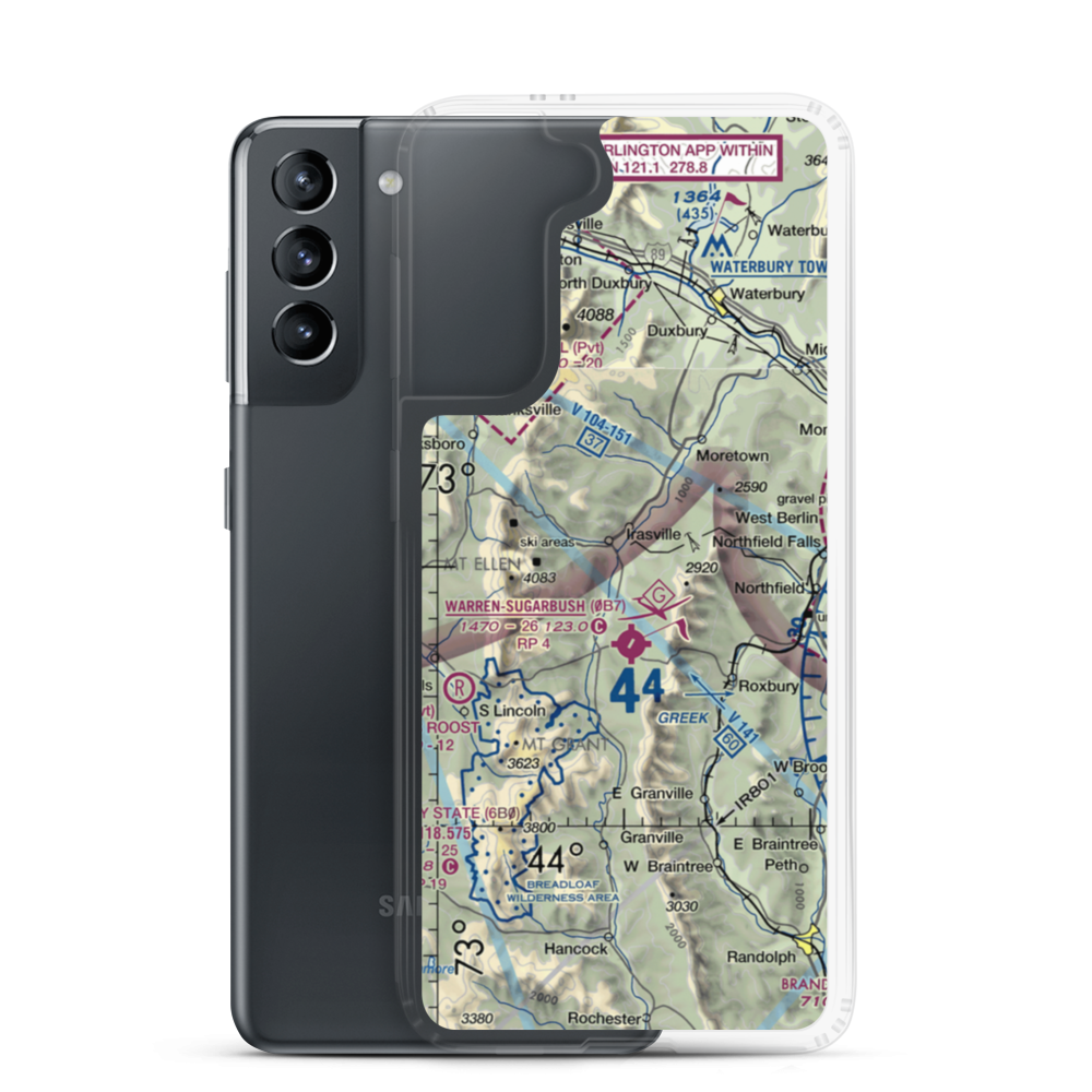 Ketcham Lndg Area Airport (VT30) VFR Sectional Samsung Case Samsung Galaxy S21 model shown