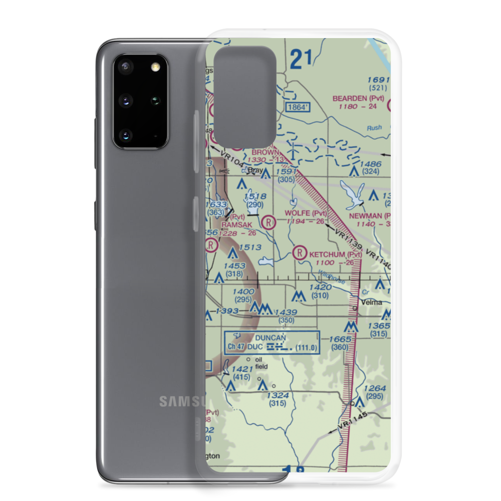 Ketchum Ranch Airport (OK97) VFR Sectional Samsung Case Samsung Galaxy S20 Plus model shown