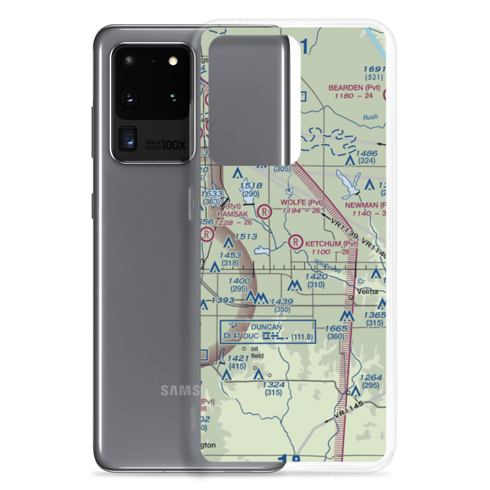 Ketchum Ranch Airport (OK97) VFR Sectional Samsung Case Samsung Galaxy S20 Ultra model shown