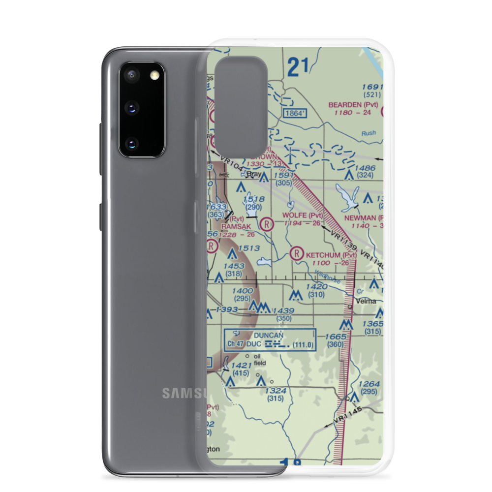 Ketchum Ranch Airport (OK97) VFR Sectional Samsung Case Samsung Galaxy S20 model shown