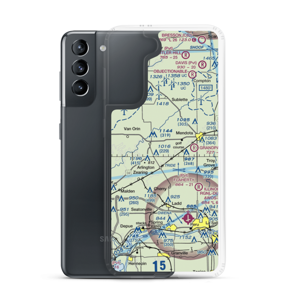 Keutzer Airport (US-1057) VFR Sectional Samsung Case Samsung Galaxy S21 model shown