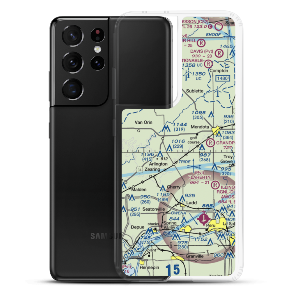 Keutzer Airport (US-1057) VFR Sectional Samsung Case Samsung Galaxy S21 Ultra model shown