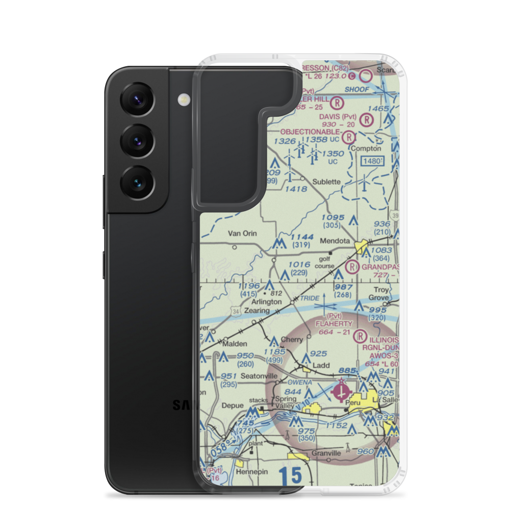 Keutzer Airport (US-1057) VFR Sectional Samsung Case Samsung Galaxy S22 model shown