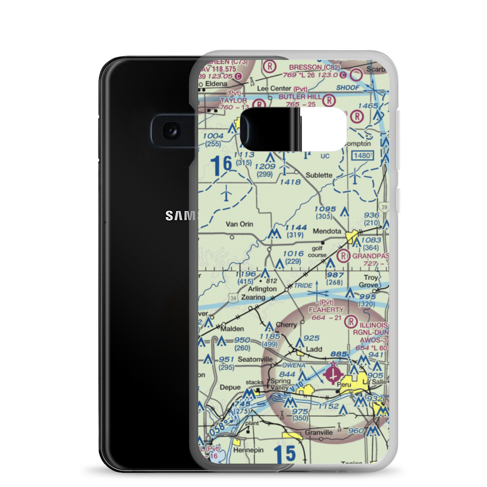 Keutzer Airport (US-1057) VFR Sectional Samsung Case Samsung Galaxy S10e model shown
